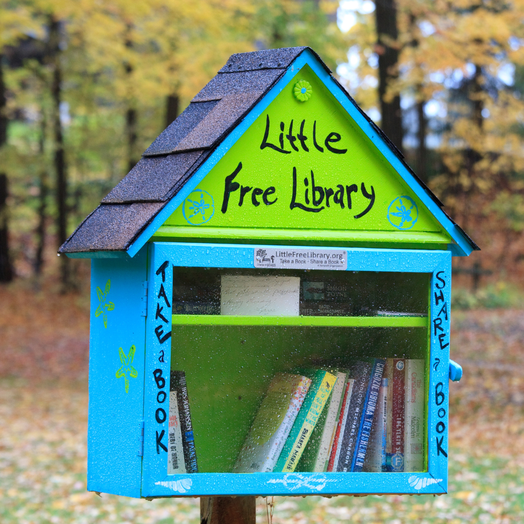 Little Free Library full of books