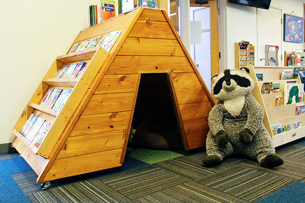 Book Fort at The Dalles Library Children's Room