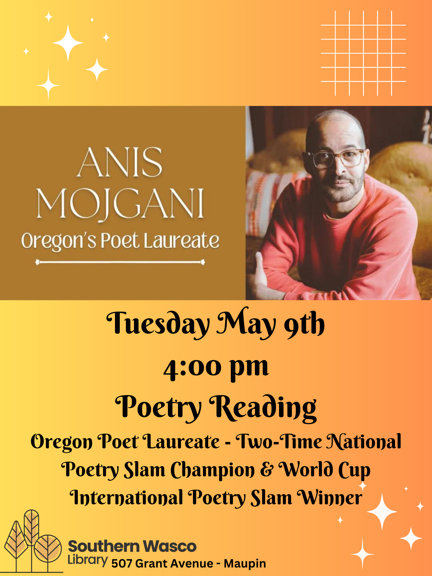 Anis Mojgani - Oregon Poet Laureate