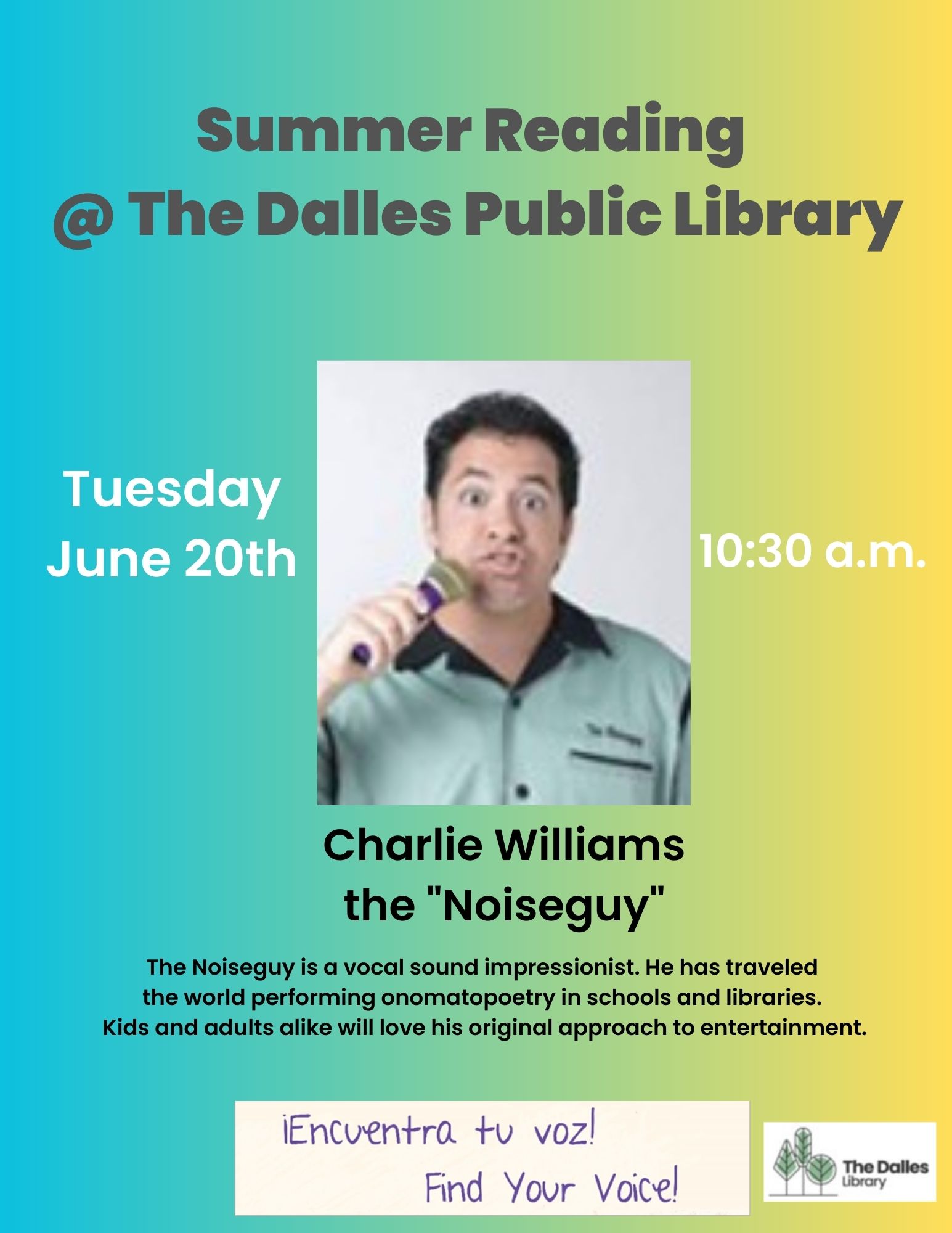 Summer Reading event with Charlie Williams