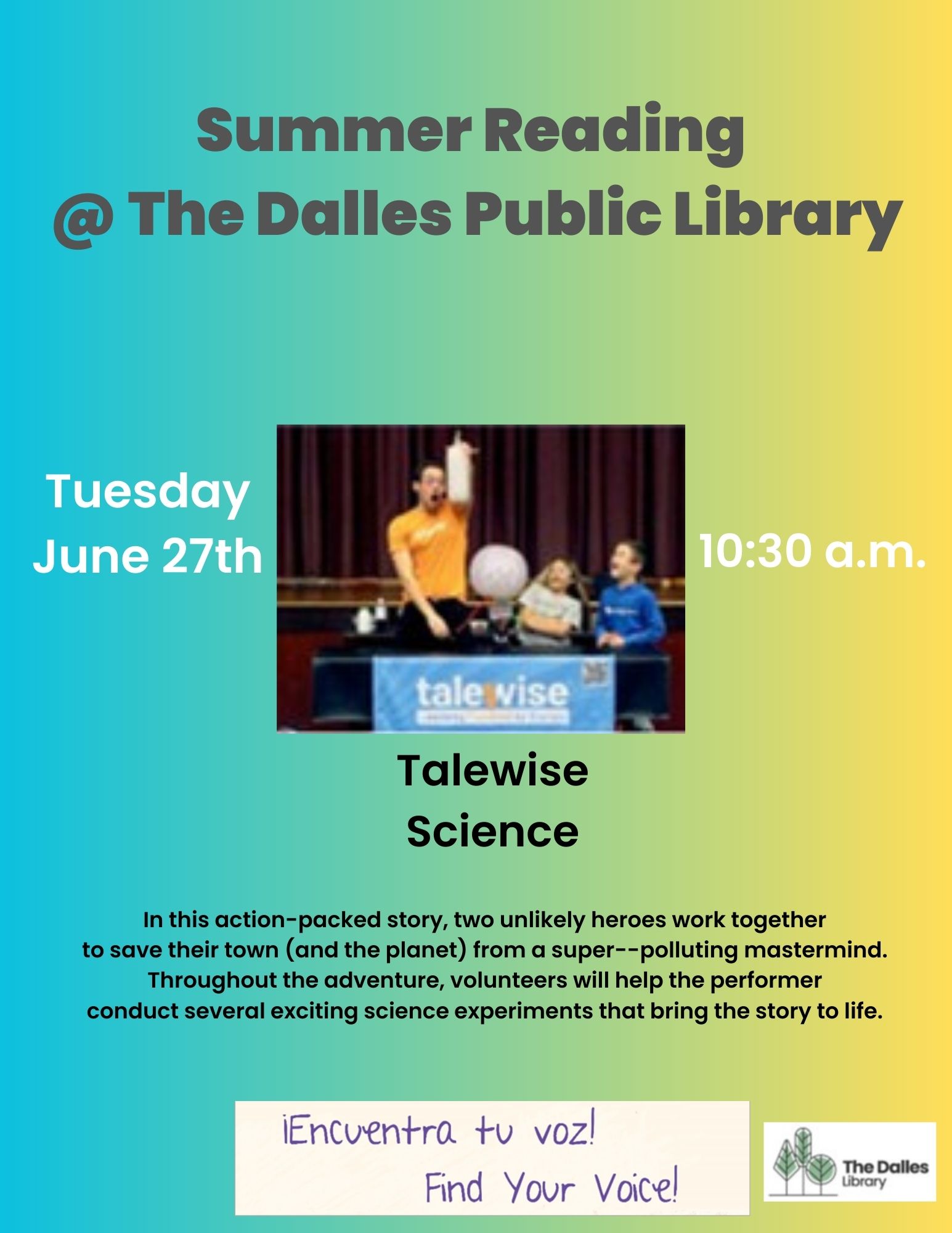 Summer Reading event - Talewise Science