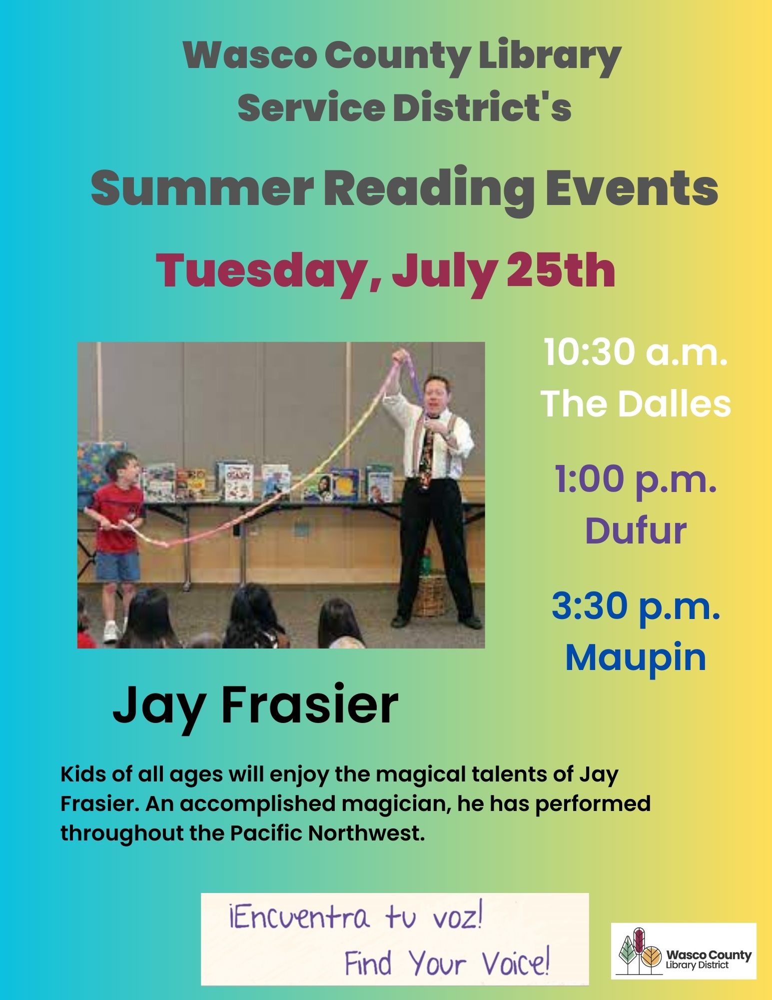 Summer Reading event - Jay Frasier
