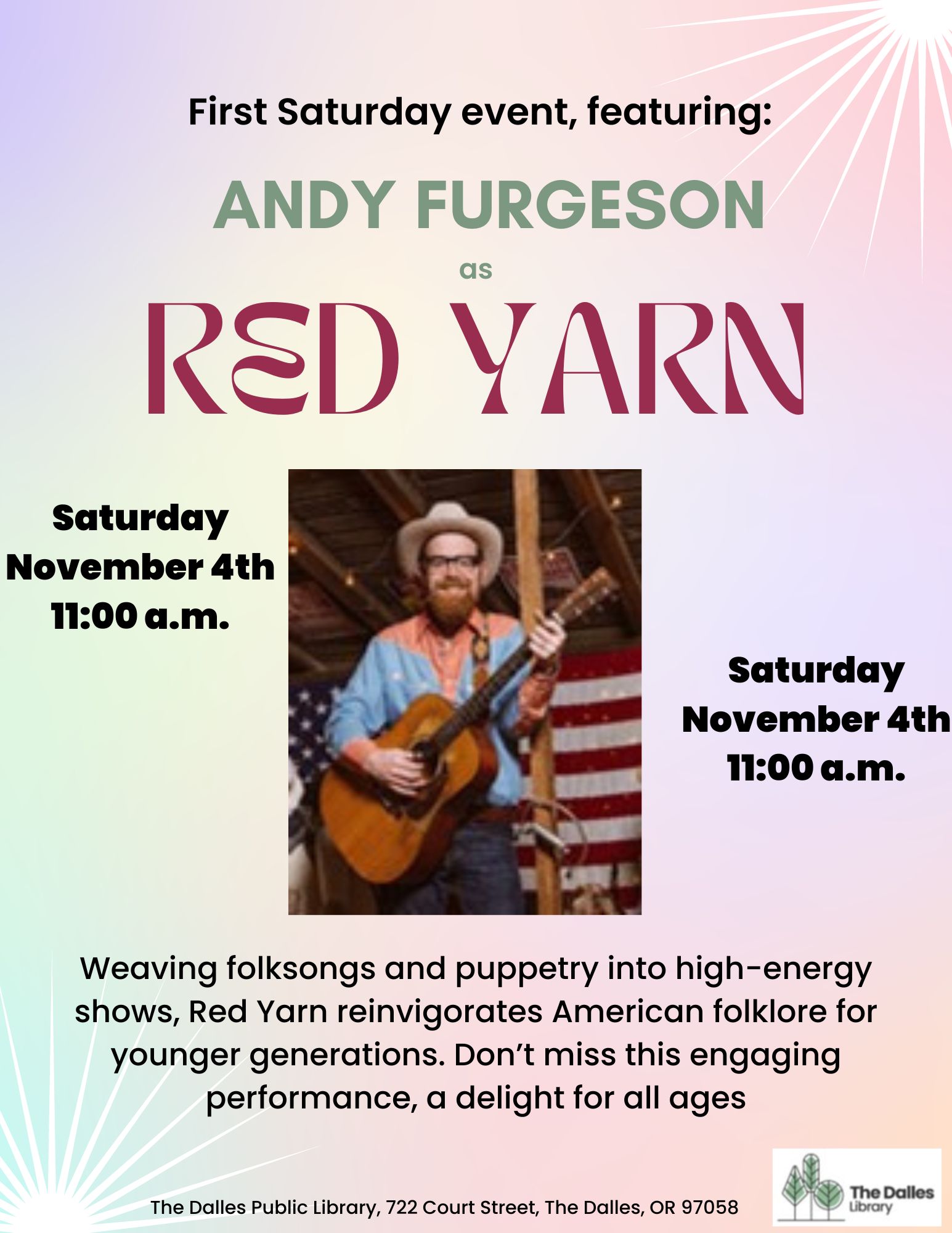 Red Yarn, he'll have you dancing and singing along