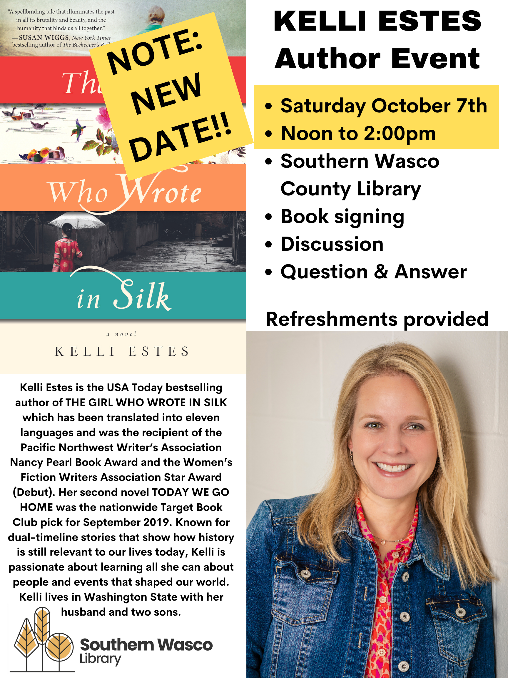 Kelli Estes Author Event - NEW DATE!