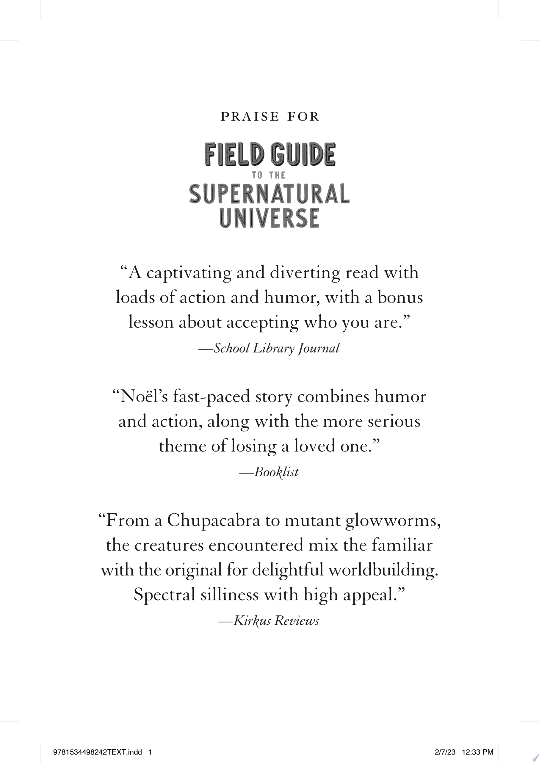 Image for "Field Guide to the Supernatural Universe"