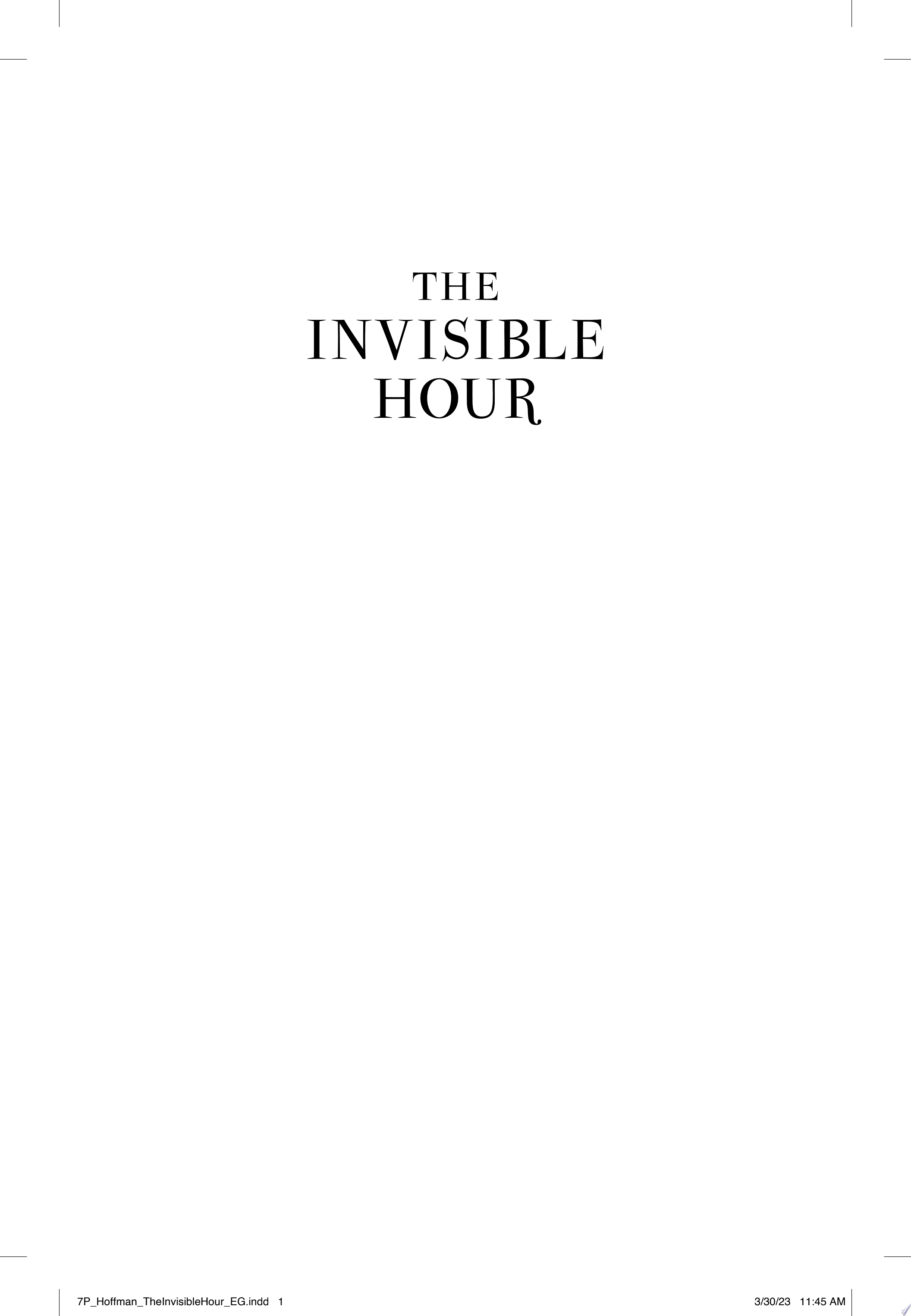 Image for "The Invisible Hour"