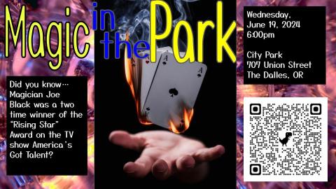 Magic in the Park. Wednesday, June 19th at 6:00pm