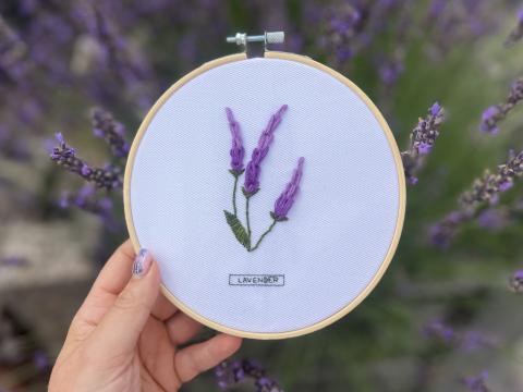 picture of embroidered lavender