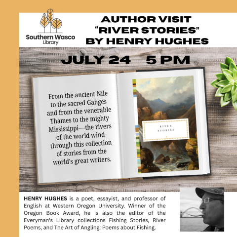 Henry Hughes Author Visit, July 24th 5 pm
