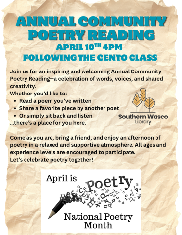 Community Poetry Event Flier