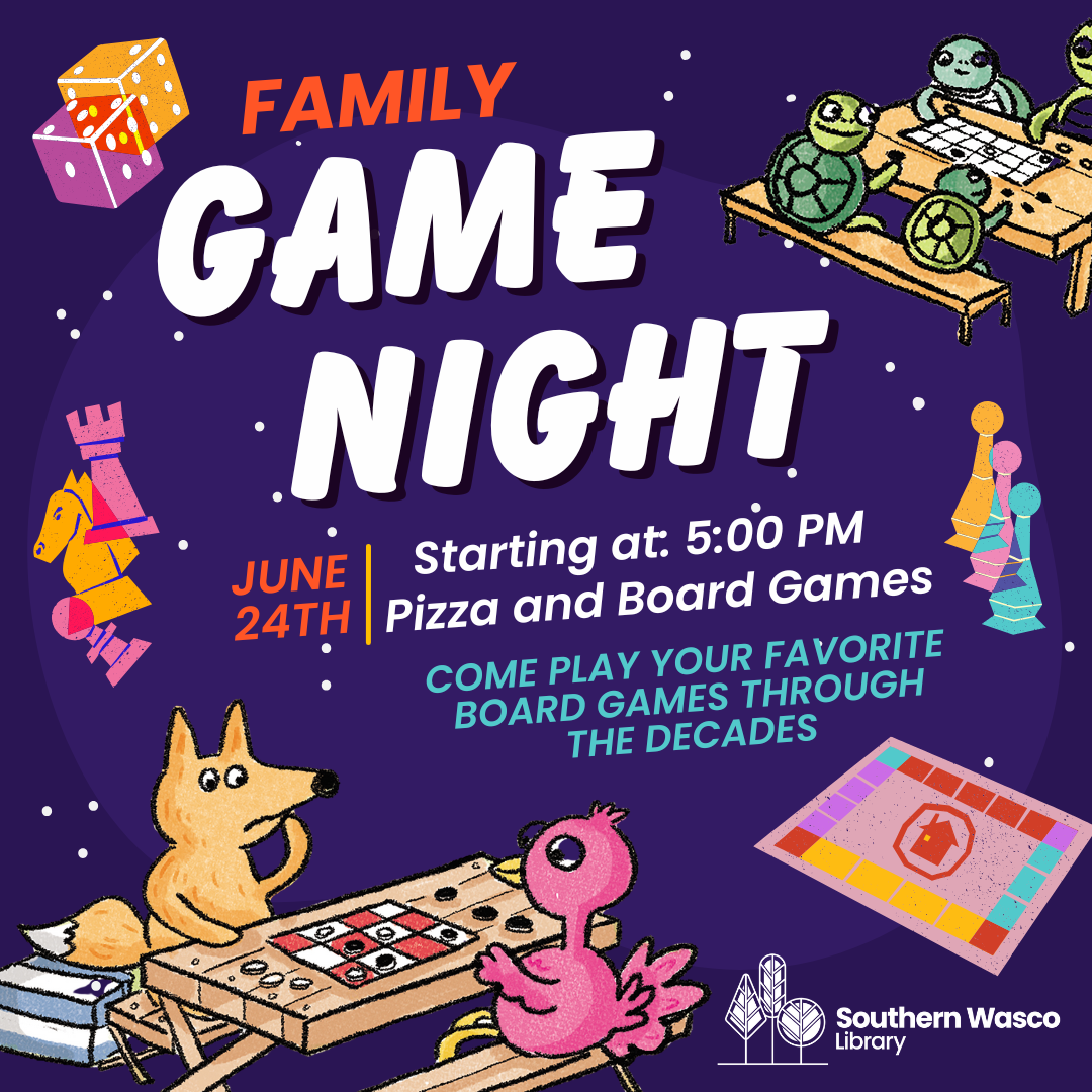 Family Game Night, Games and Pizza 5p- 7p