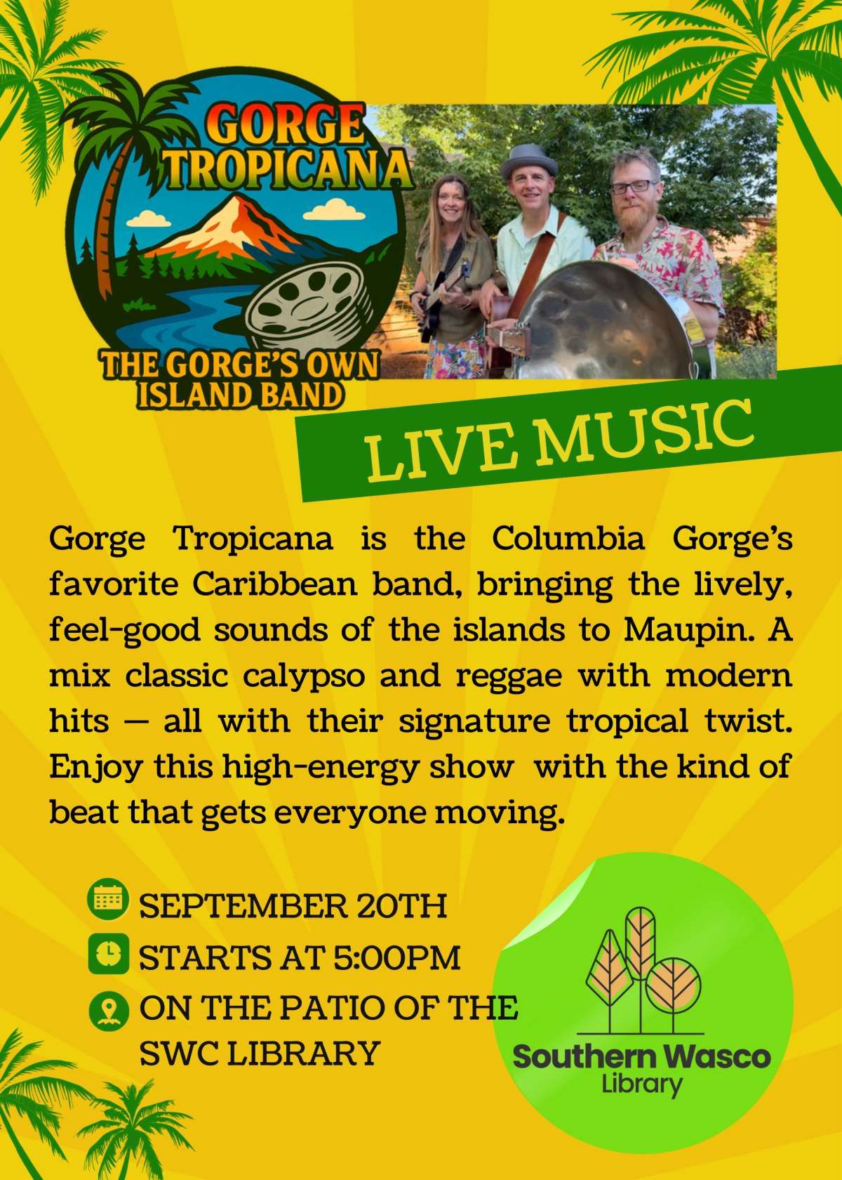Gorge Tropicana Concert on the Library Patio